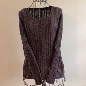 American Eagle dark purple knit sweater